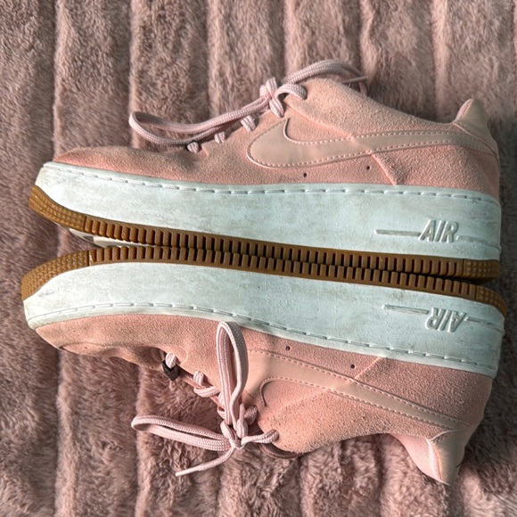 Nike Air Force 1 Sage Pink Suede Sneakers - Picture 1 of 7